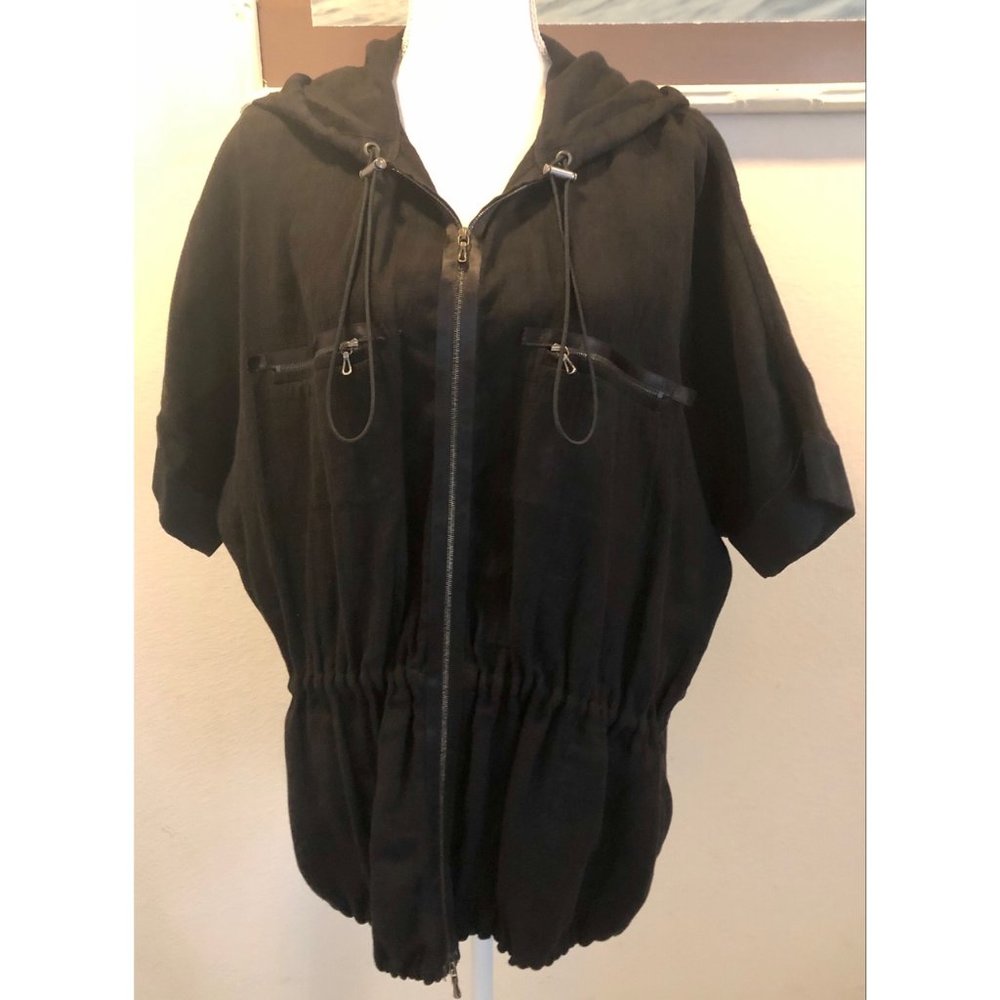 Lanvin Short Sleeve Linen Hooded Jacket